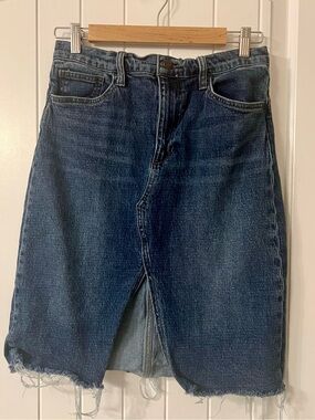 Joe's Jeans Men's Dark Blue Straight Denim Skirt
